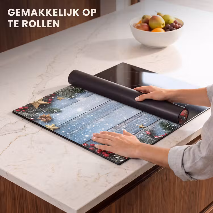 Inductie beschermer - Kerstomlijsting - Sneeuw - Meerkleurig — 7