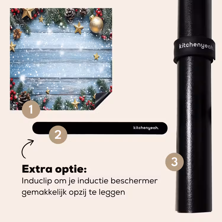 Inductie beschermer - Kerstomlijsting - Sneeuw - Meerkleurig — 8