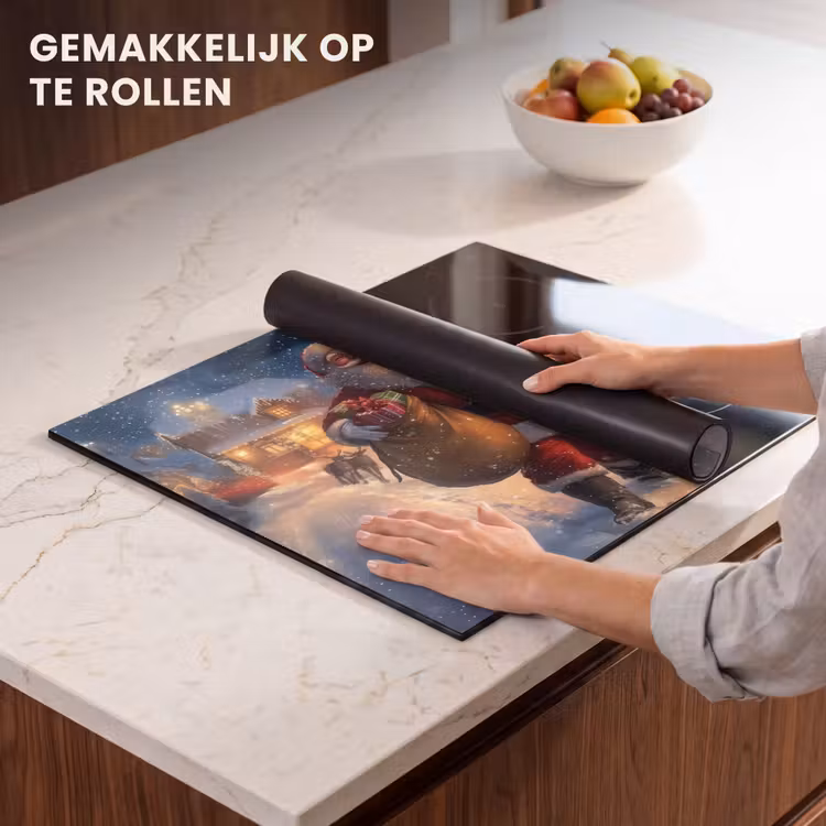 Inductie beschermer - Kerstman - Dorp - Hert - Donker — 7