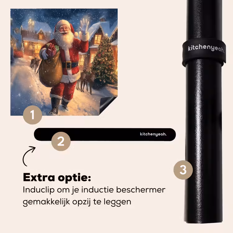 Inductie beschermer - Kerstman - Dorp - Hert - Donker — 8