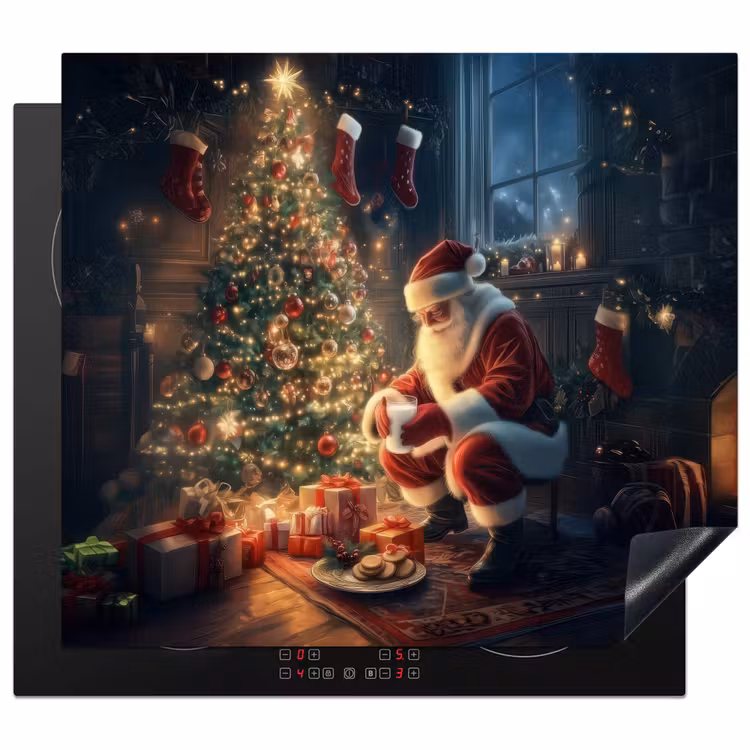 Inductie beschermer - Kerstman - Haard - Donker — 1
