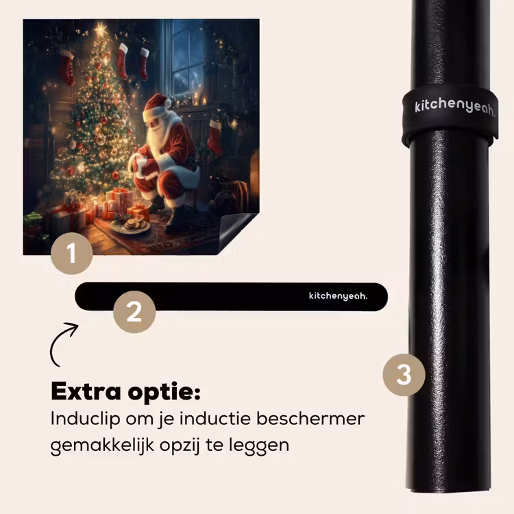 Inductie beschermer - Kerstman - Haard - Donker — 8