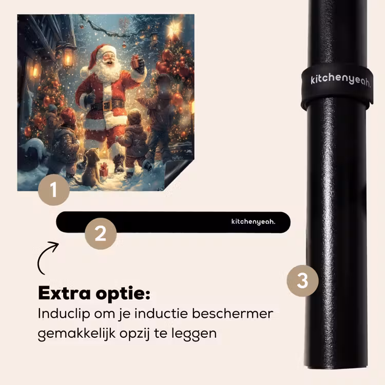 Inductie beschermer - Kerstvreugde - Sneeuw - Kleurrijk — 8