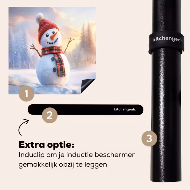 Inductie beschermer - Sneeuwpop - Zonsondergang - Wit — 8