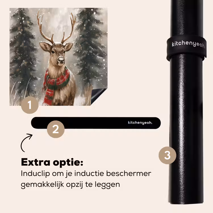 Inductie beschermer - Winter - Bos - Rendier - Donker — 8