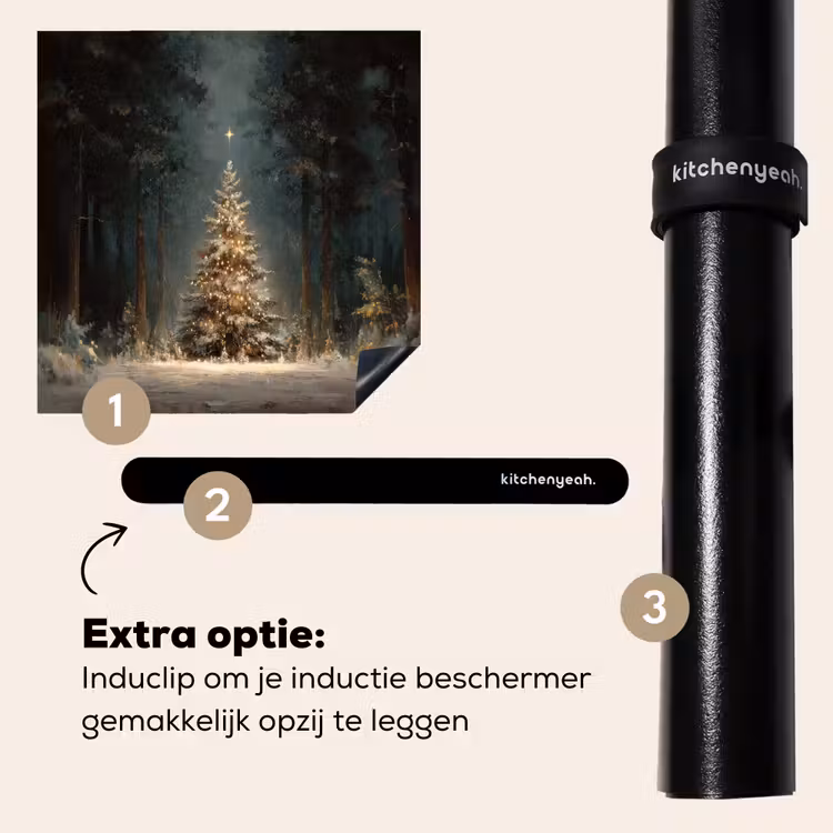 Inductie beschermer - Kerstboom - Bos - Sneeuw - meerkleurig — 8