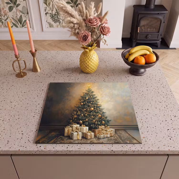 Inductie beschermer - Kerstboom - Cadeaus - Goud — 3