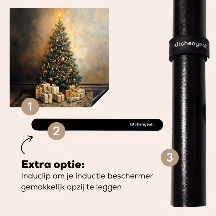 Inductie beschermer - Kerstboom - Cadeaus - Goud — 8