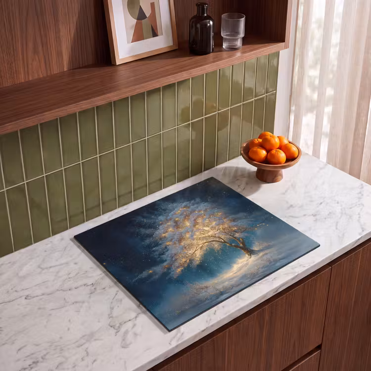 Inductie beschermer - Levensboom - Nacht - Donker - Blauw — 4