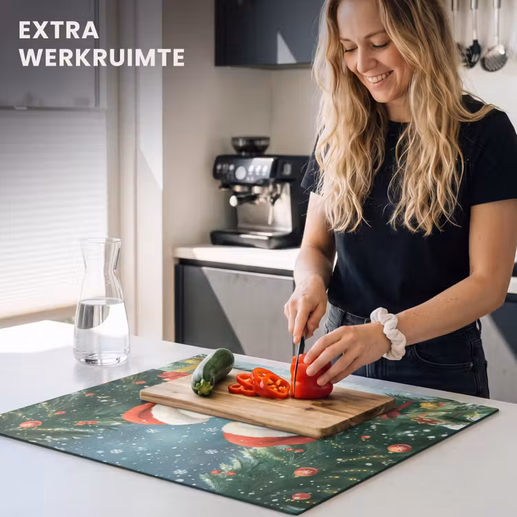 Inductie beschermer - Sneeuwpop - Kerstsneeuw - Groen - Rood — 5
