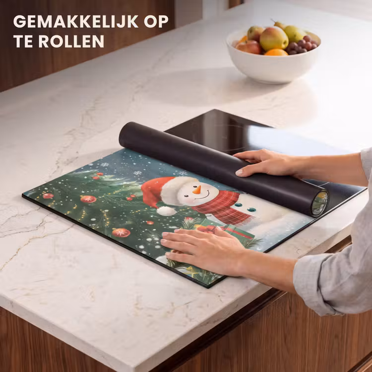 Inductie beschermer - Sneeuwpop - Kerstsneeuw - Groen - Rood — 7