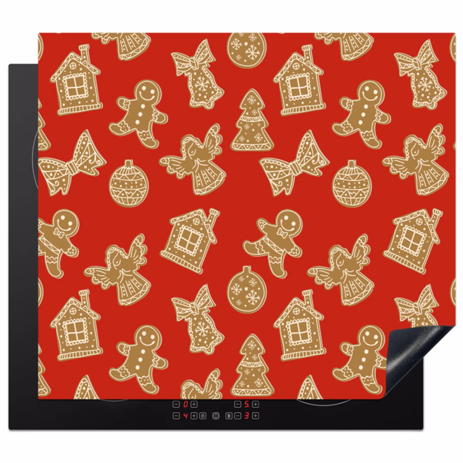 Inductie beschermer - Illustratie - Koekjes - Rood — 1