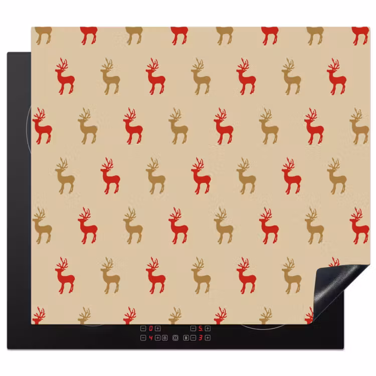 Inductie beschermer - Patroon - Herten - Beige — 1