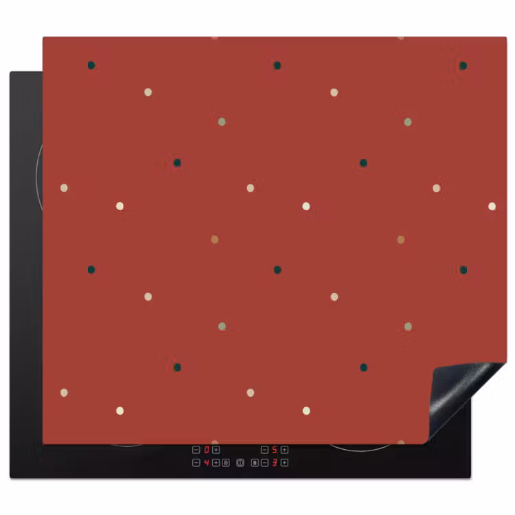 Inductie beschermer - Patroon - Stippen - Rood — 1
