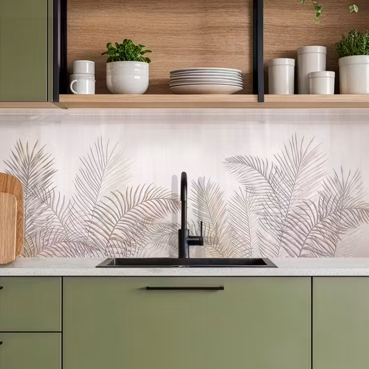 Keuken achterwand - Bladeren - Beige - Botanisch - Vintage — 7