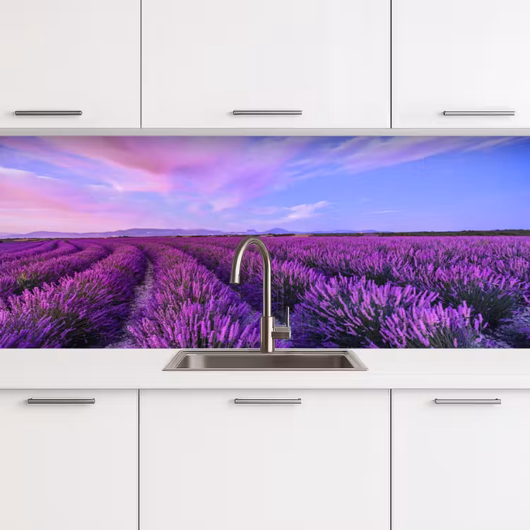 Keuken achterwand - Lavendel - Paars - Bloemen - Natuur — 4