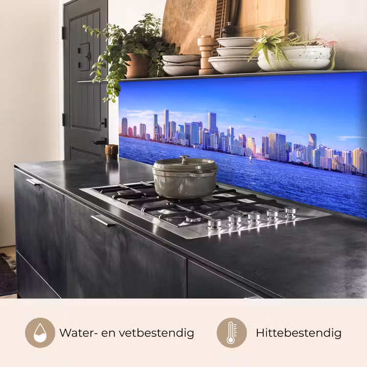 Keuken achterwand - Skyline - Blauw - Wolkenkrabbers - Stad — 5