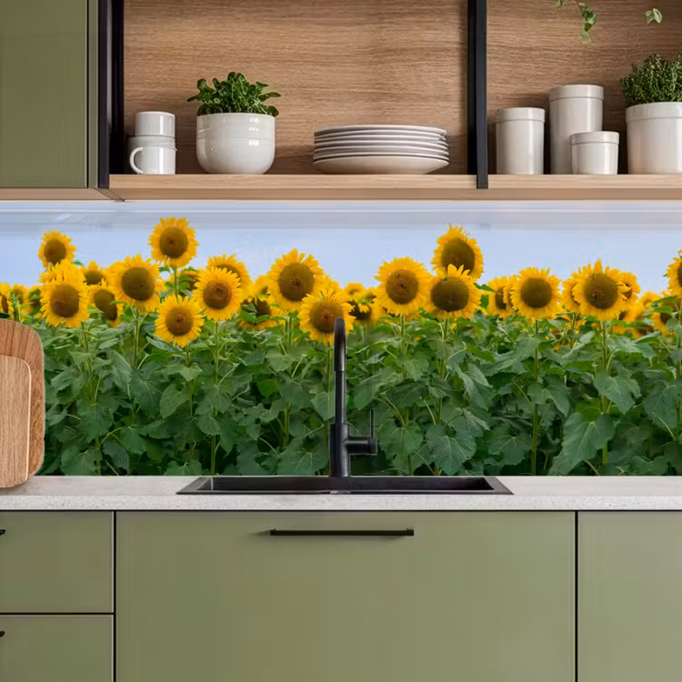 Keuken achterwand - Zonnebloemen - Geel - Natuur — 7