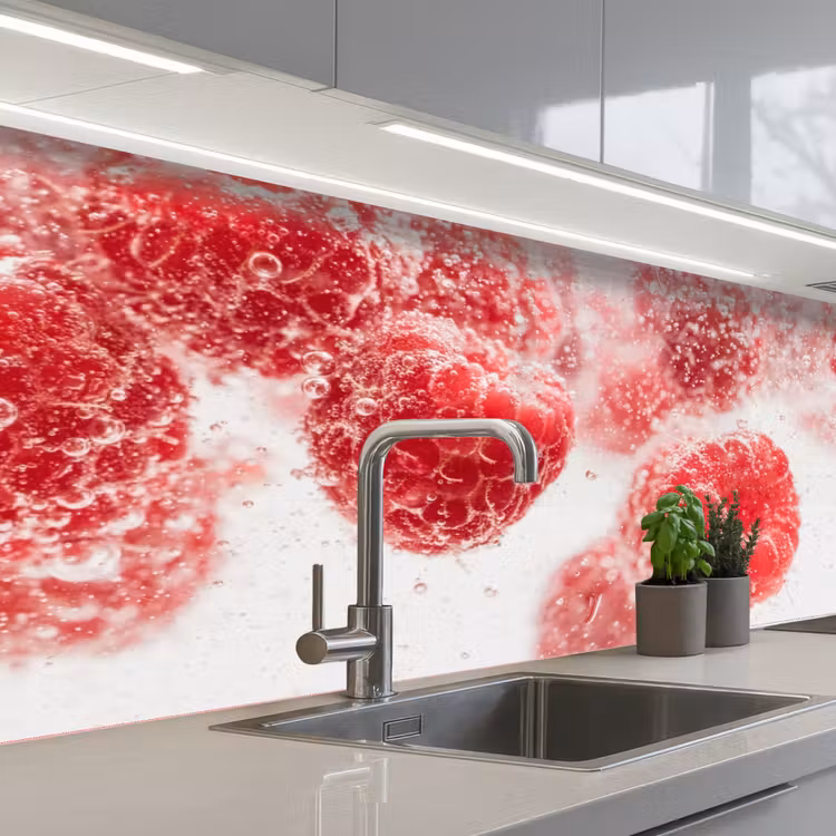 Keuken achterwand - Fruit - Water - Bubbels - Rood — 2
