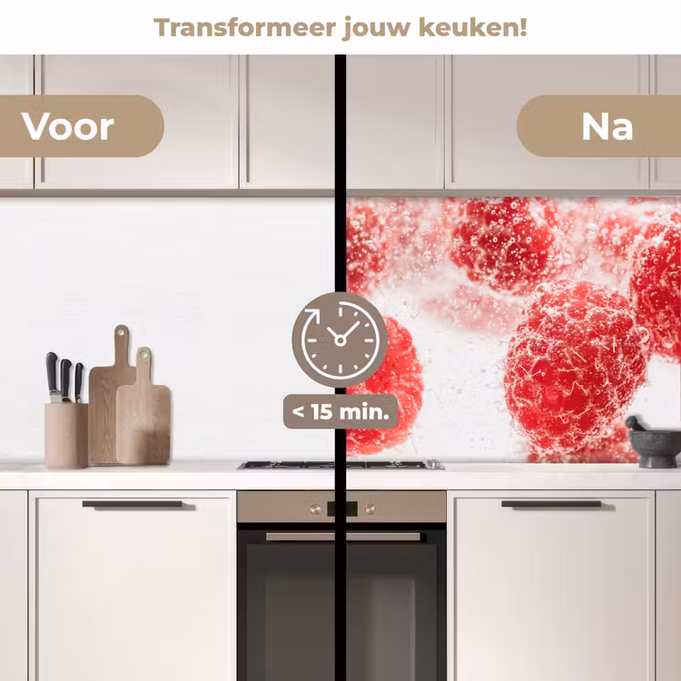Keuken achterwand - Fruit - Water - Bubbels - Rood — 3