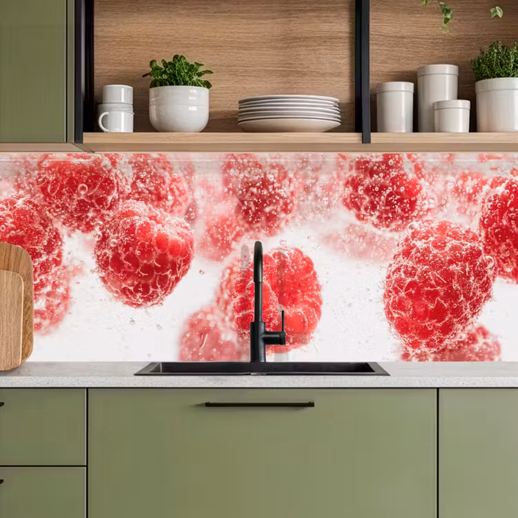 Keuken achterwand - Fruit - Water - Bubbels - Rood — 7