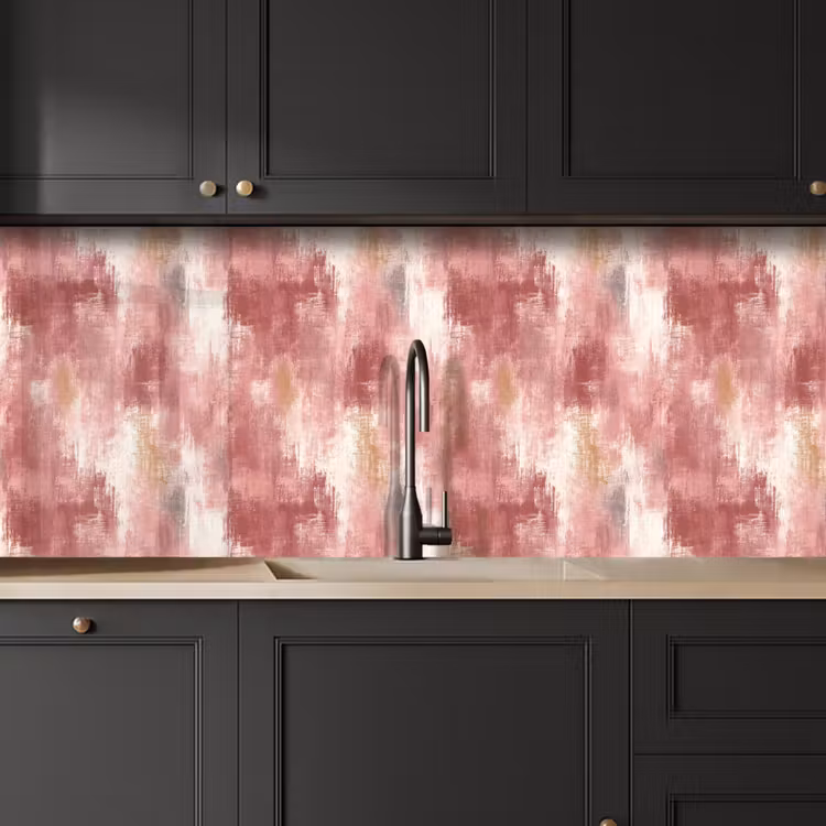 Keuken achterwand - Penseelstrepen - Verweerd - Roze — 6