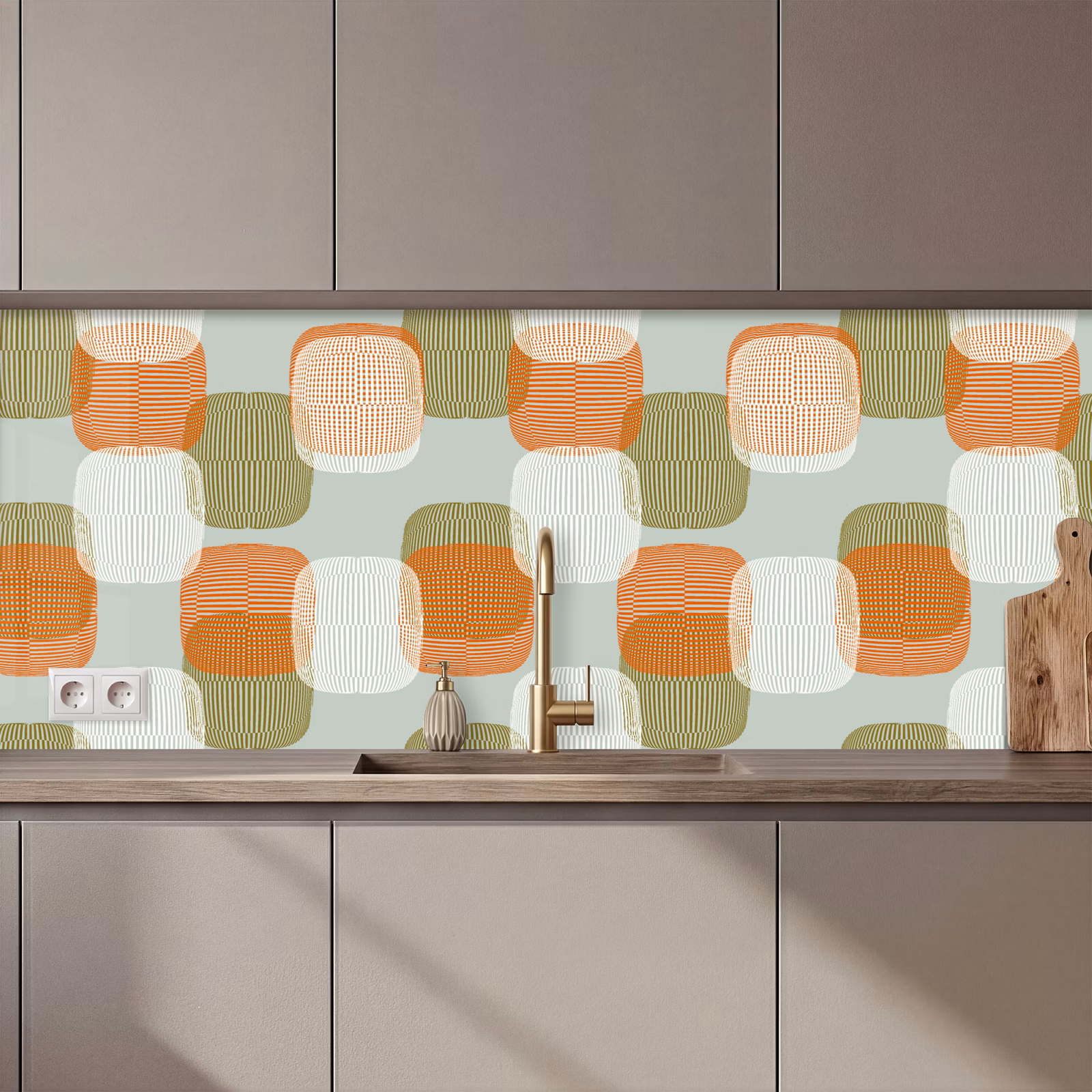 Keuken achterwand - Retro - Patroon - Pastel — 1