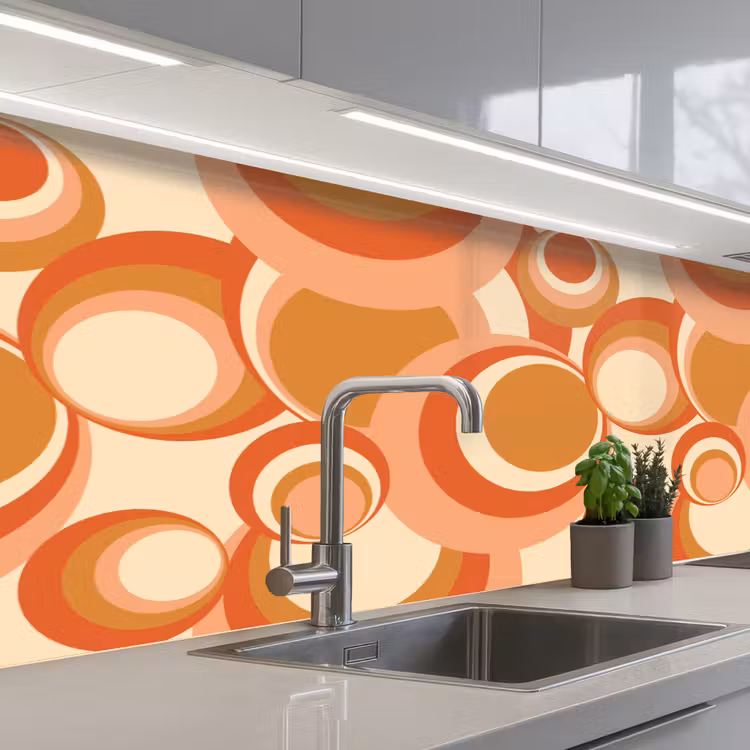 Keuken achterwand - Cirkel - Retro - Patroon — 2
