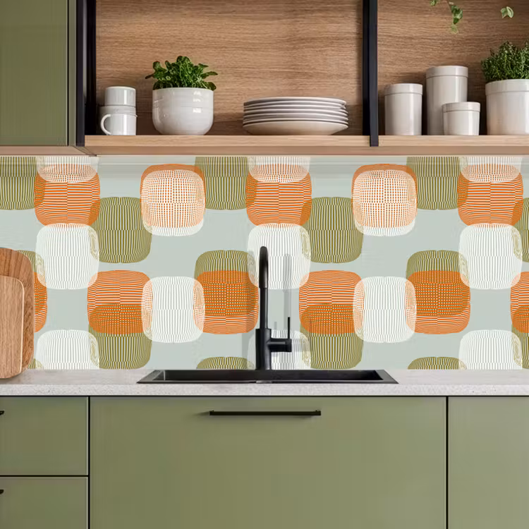 Keuken achterwand - Retro - Patroon - Pastel — 7