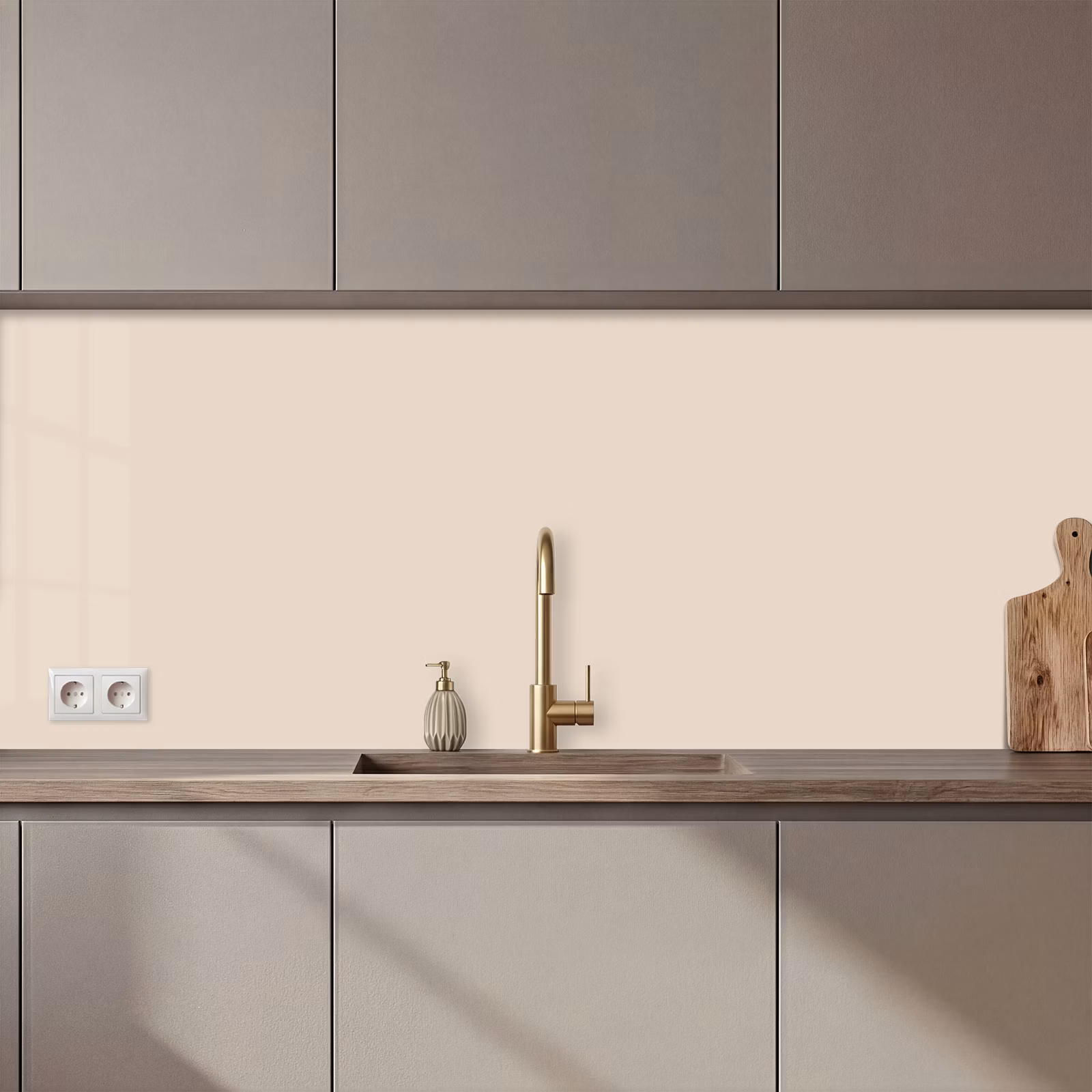 Keuken achterwand - Beige - Effen kleur — 1