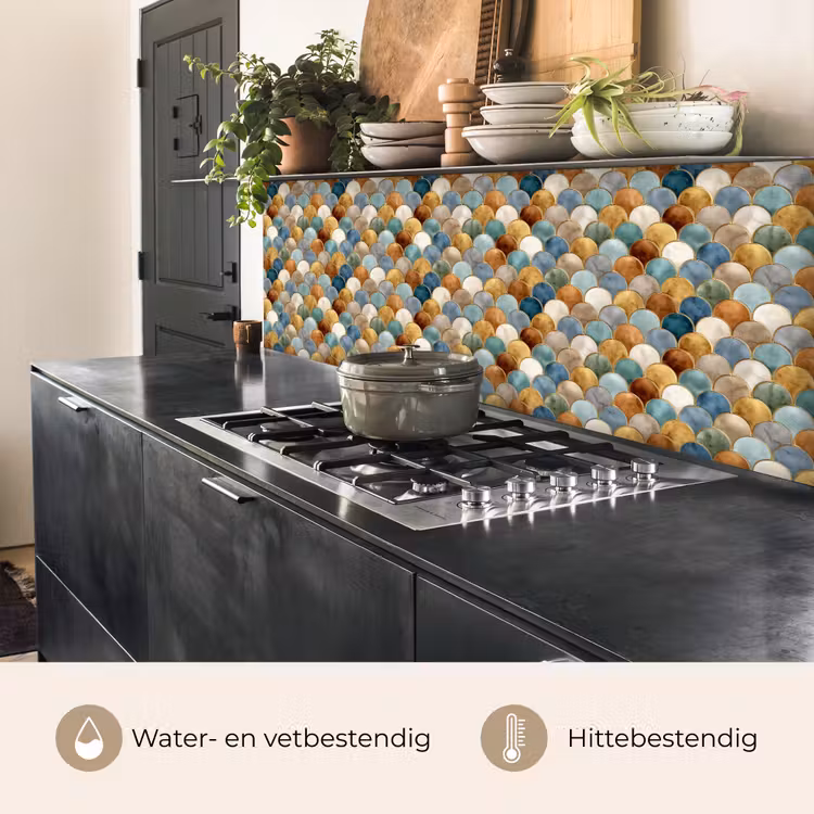 Keuken achterwand - Schubvorm - Aardetinten - Metallic - Glans — 5
