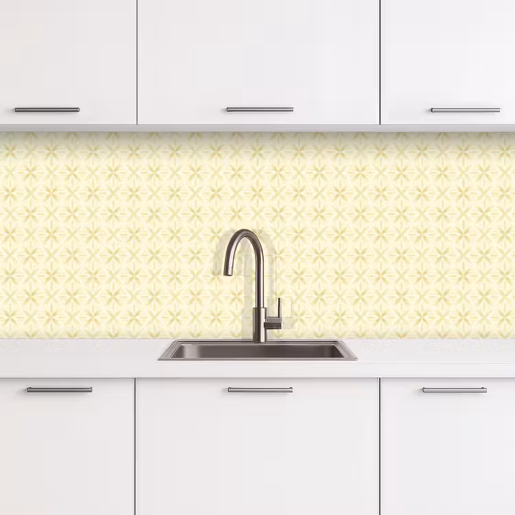 Keuken achterwand - Patroon - Subtiel - Geel — 4