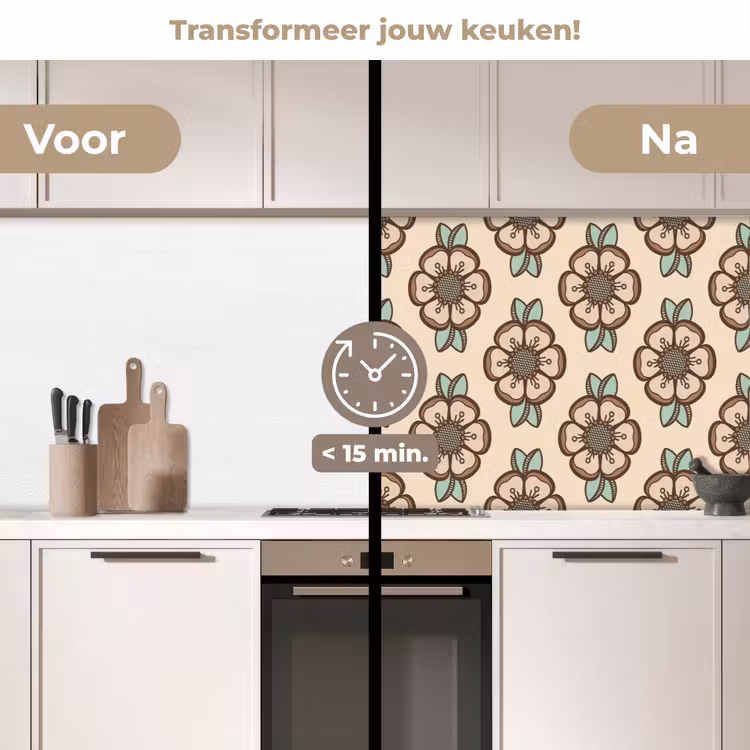 Keuken achterwand - Retro - Bloemen - Design — 3