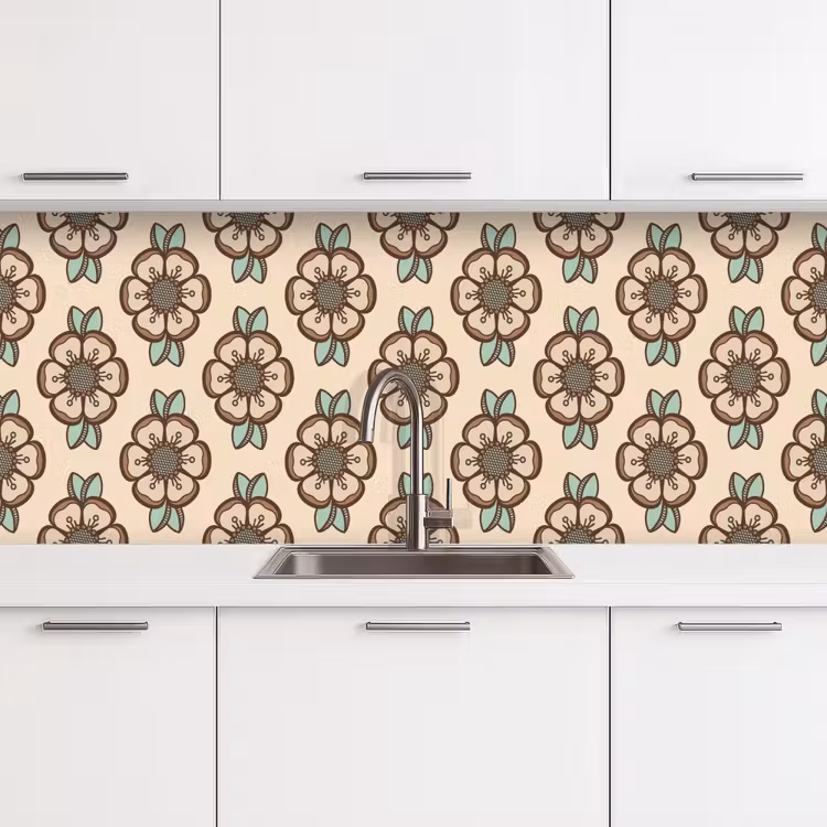 Keuken achterwand - Retro - Bloemen - Design — 4