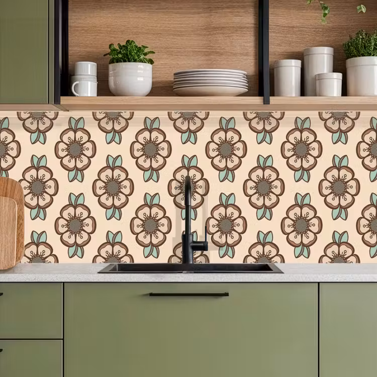 Keuken achterwand - Retro - Bloemen - Design — 7