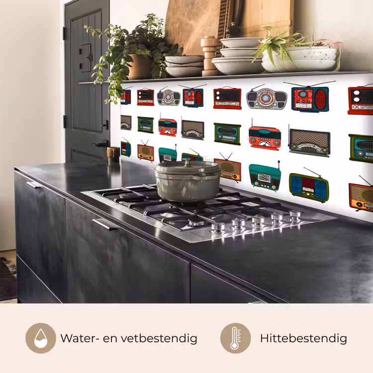 Keuken achterwand - Retro - Radio - Design — 5