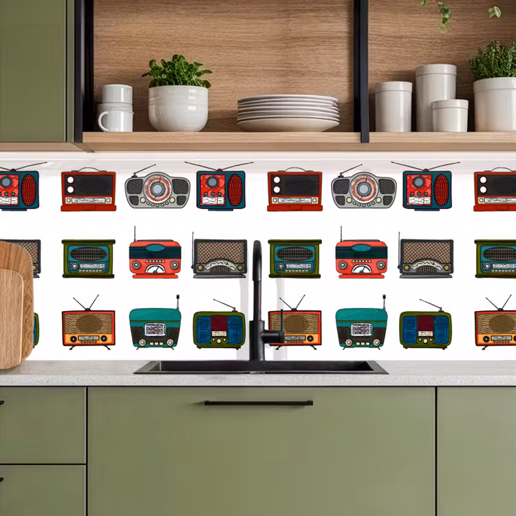 Keuken achterwand - Retro - Radio - Design — 7