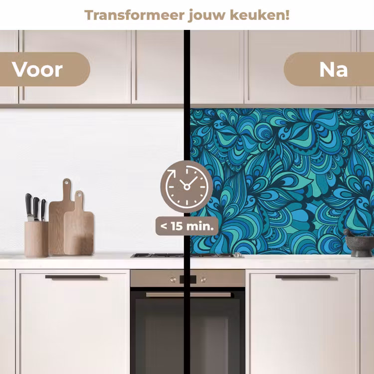 Keuken achterwand - Design - Vintage - Blauw - Turquoise — 3