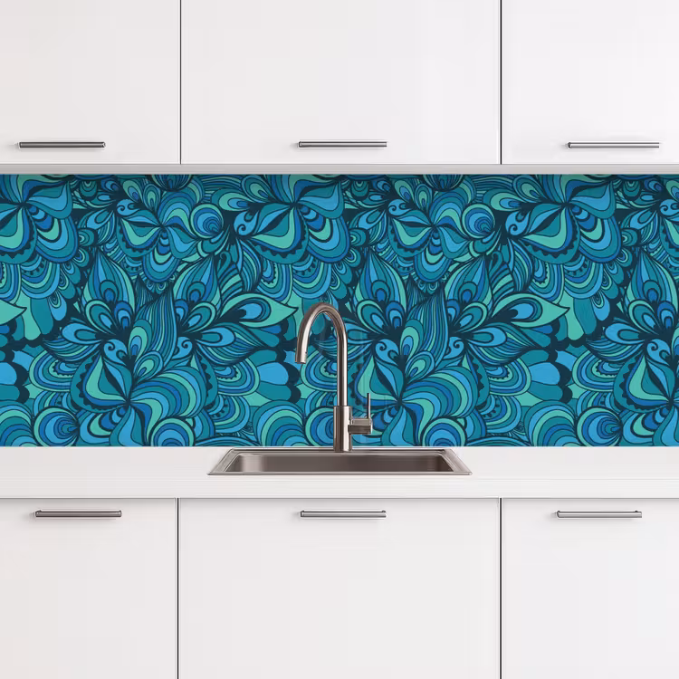 Keuken achterwand - Design - Vintage - Blauw - Turquoise — 4