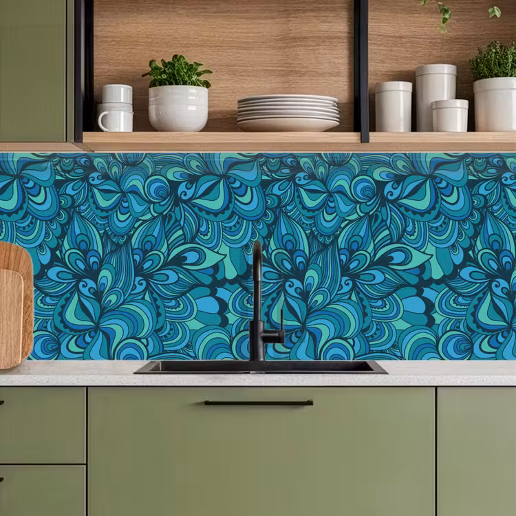Keuken achterwand - Design - Vintage - Blauw - Turquoise — 7