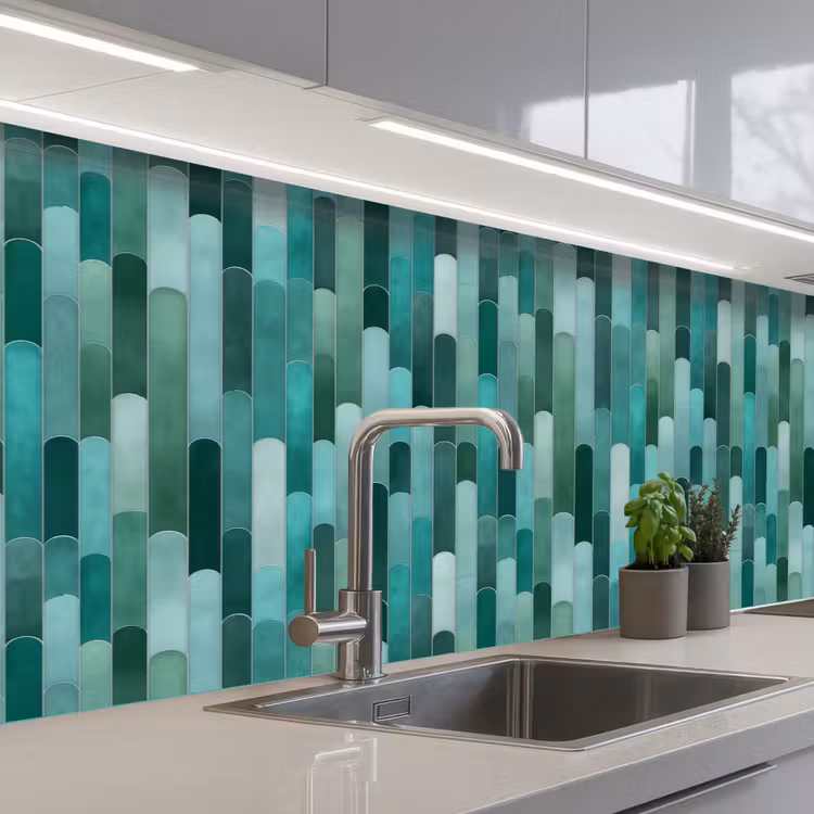 Keuken achterwand - Tegels - Langwerpig - Turquoise — 2