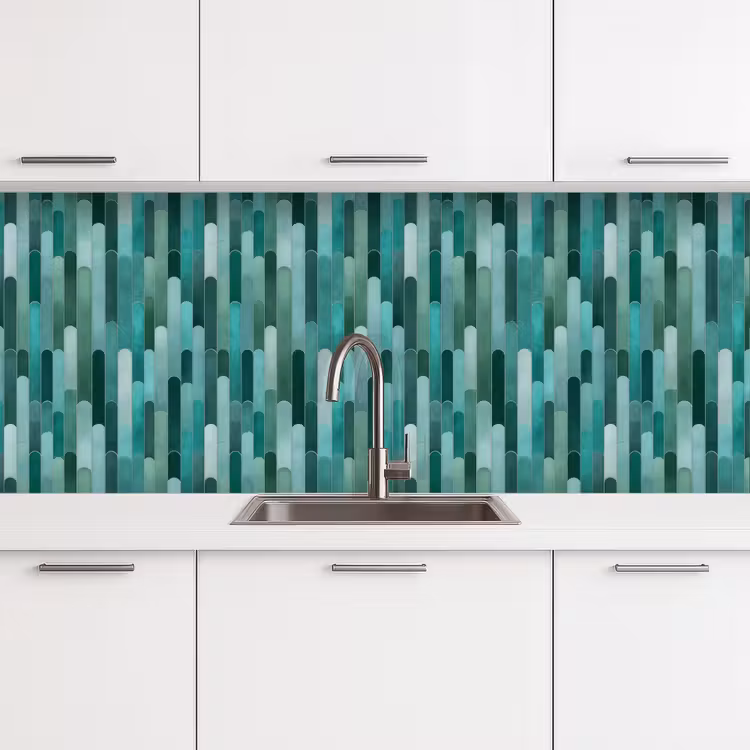 Keuken achterwand - Tegels - Langwerpig - Turquoise — 4