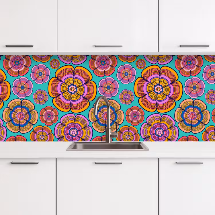 Keuken achterwand - Design - Flower Power - Kleuren — 4