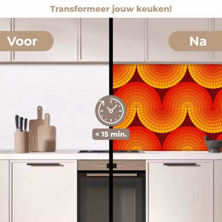 Keuken achterwand - Design - Retro - Rood - Abstract — 3