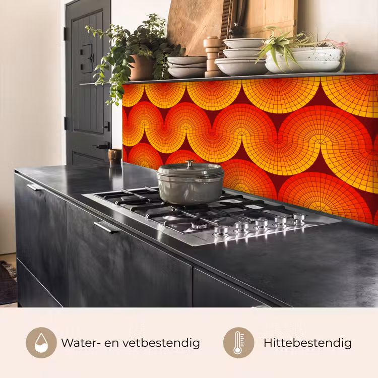 Keuken achterwand - Design - Retro - Rood - Abstract — 5