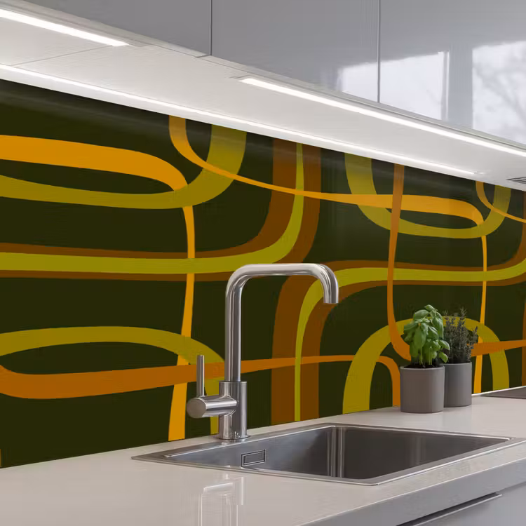 Keuken achterwand - Jaren 70 - Retro - Groen — 2