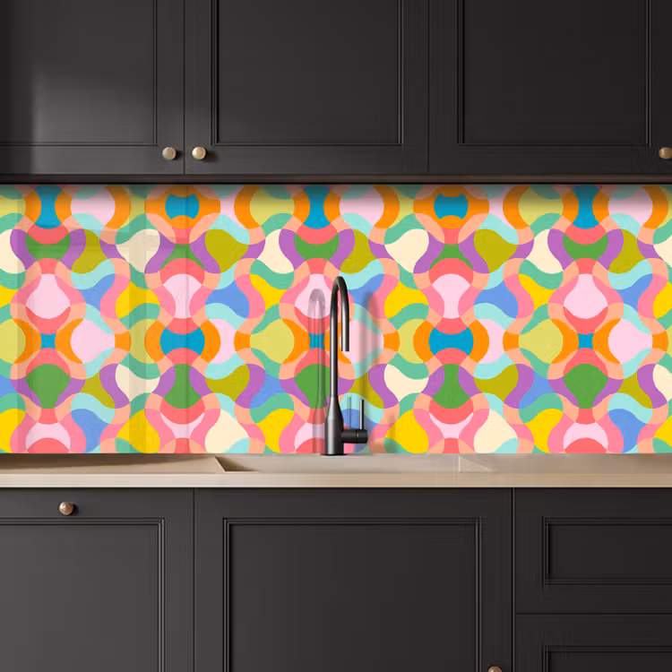 Keuken achterwand - Design - Abstract - Kleuren - Retro — 6