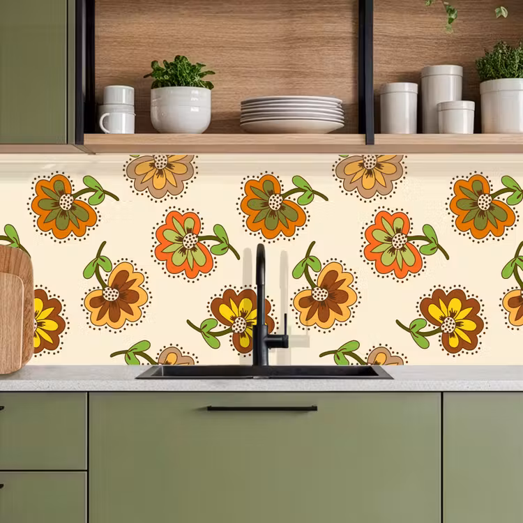 Keuken achterwand - Design - Bloemen - Retro - Vintage — 7