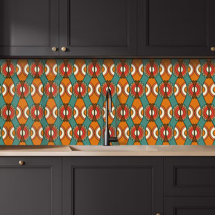 Keuken achterwand - Design - Retro - Oranje - Abstract — 6