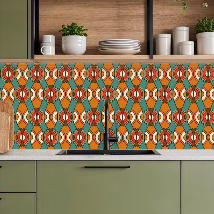 Keuken achterwand - Design - Retro - Oranje - Abstract — 7